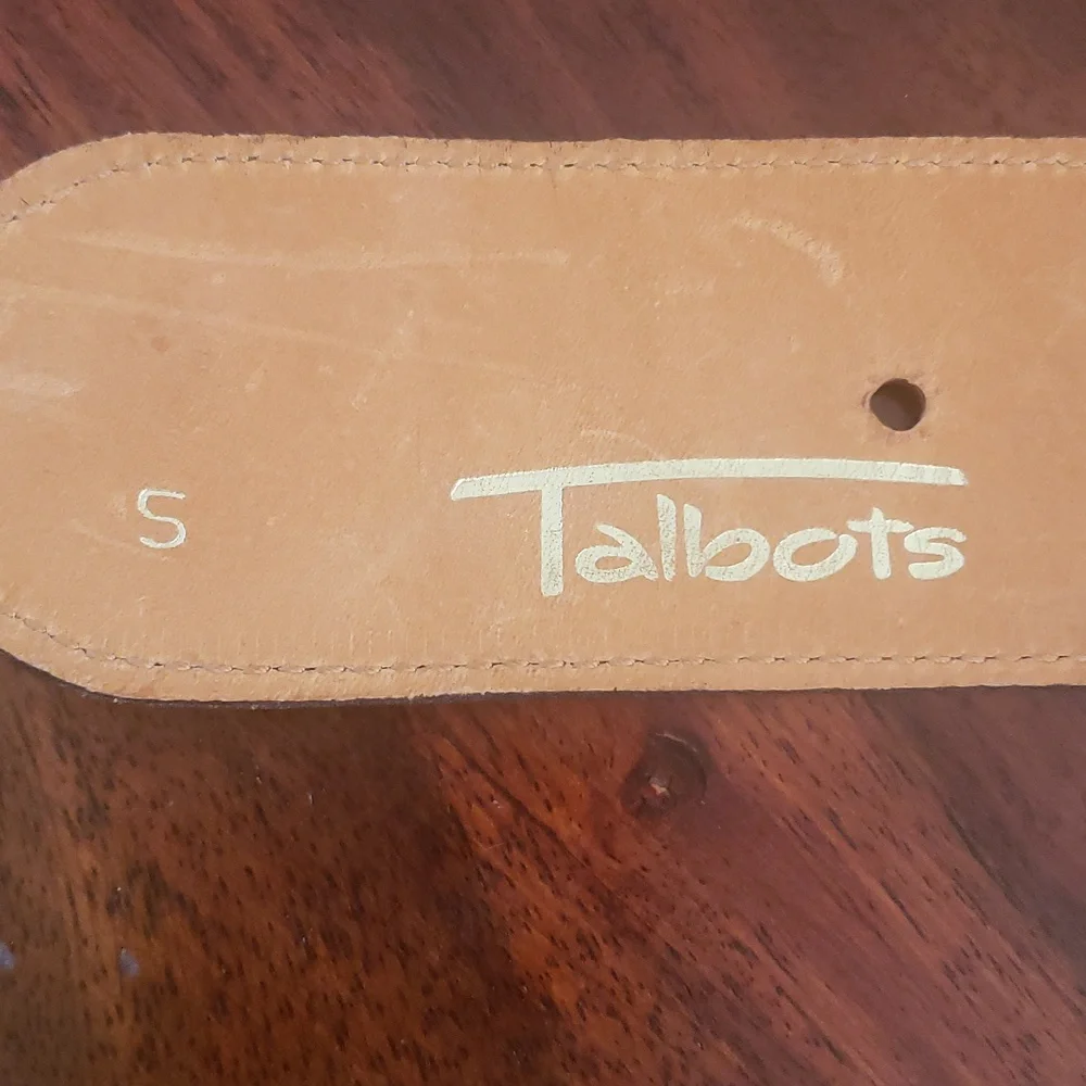 Vintage Talbots Faux Alligator Leather Stretch Belt Brown Black S Waist 30-33
